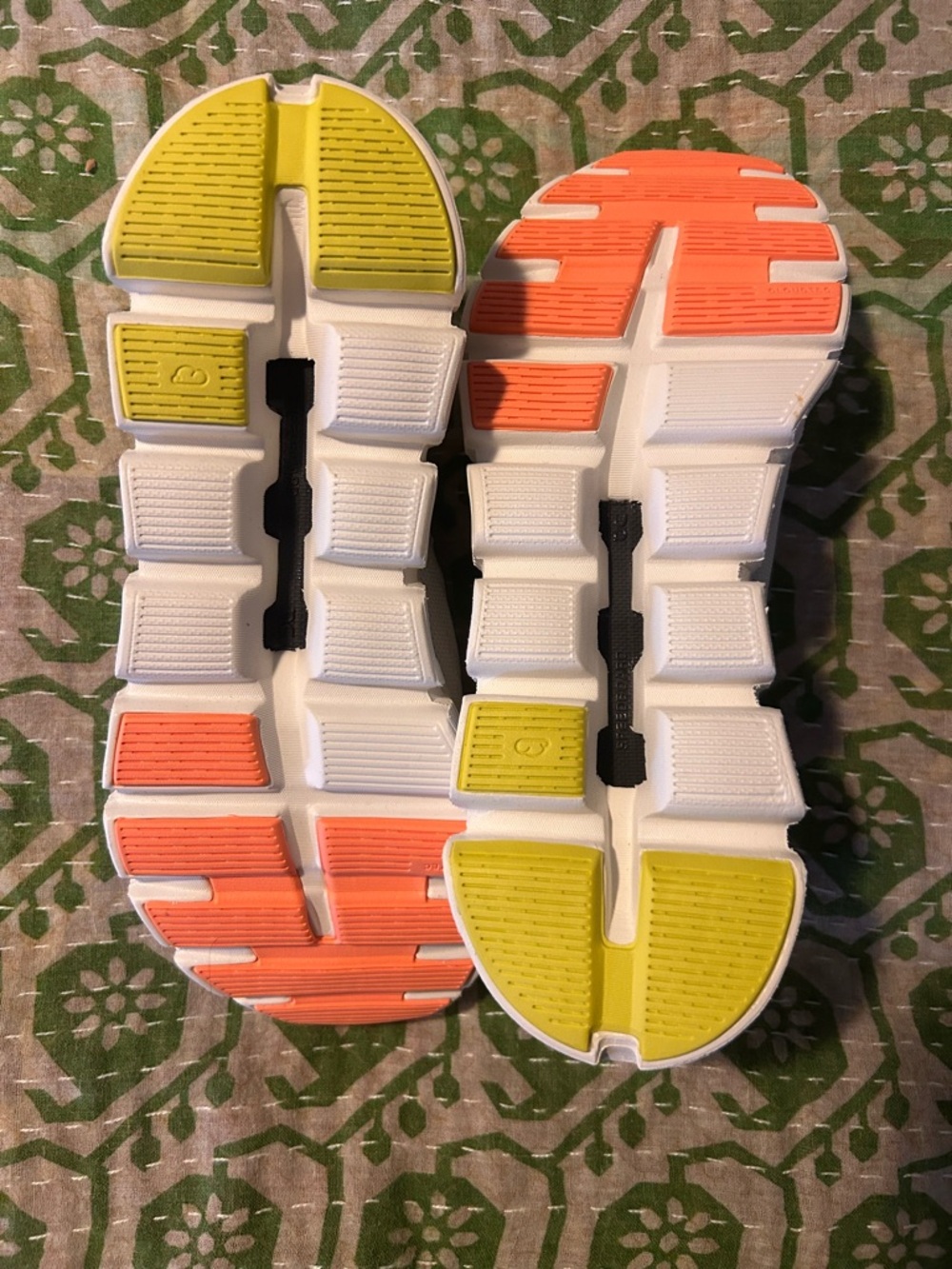 Performance Women’s Sneakers in White with Yellow & Coral Accents - Picture 4 of 7
